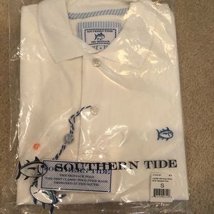 Mens NEW Southern Tide polo golf white small